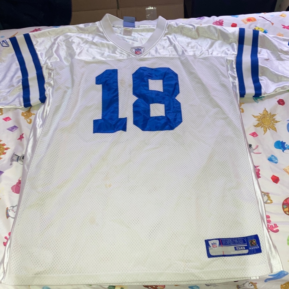 Peyton Manning, Reebok NFL White and Blue Jersey